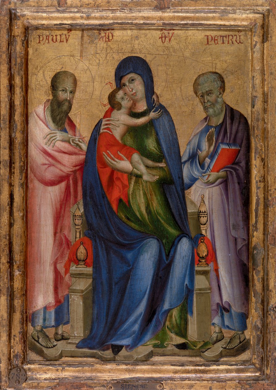 Virgem e Criança com os Santos Pedro e Paulo de Unknown artist