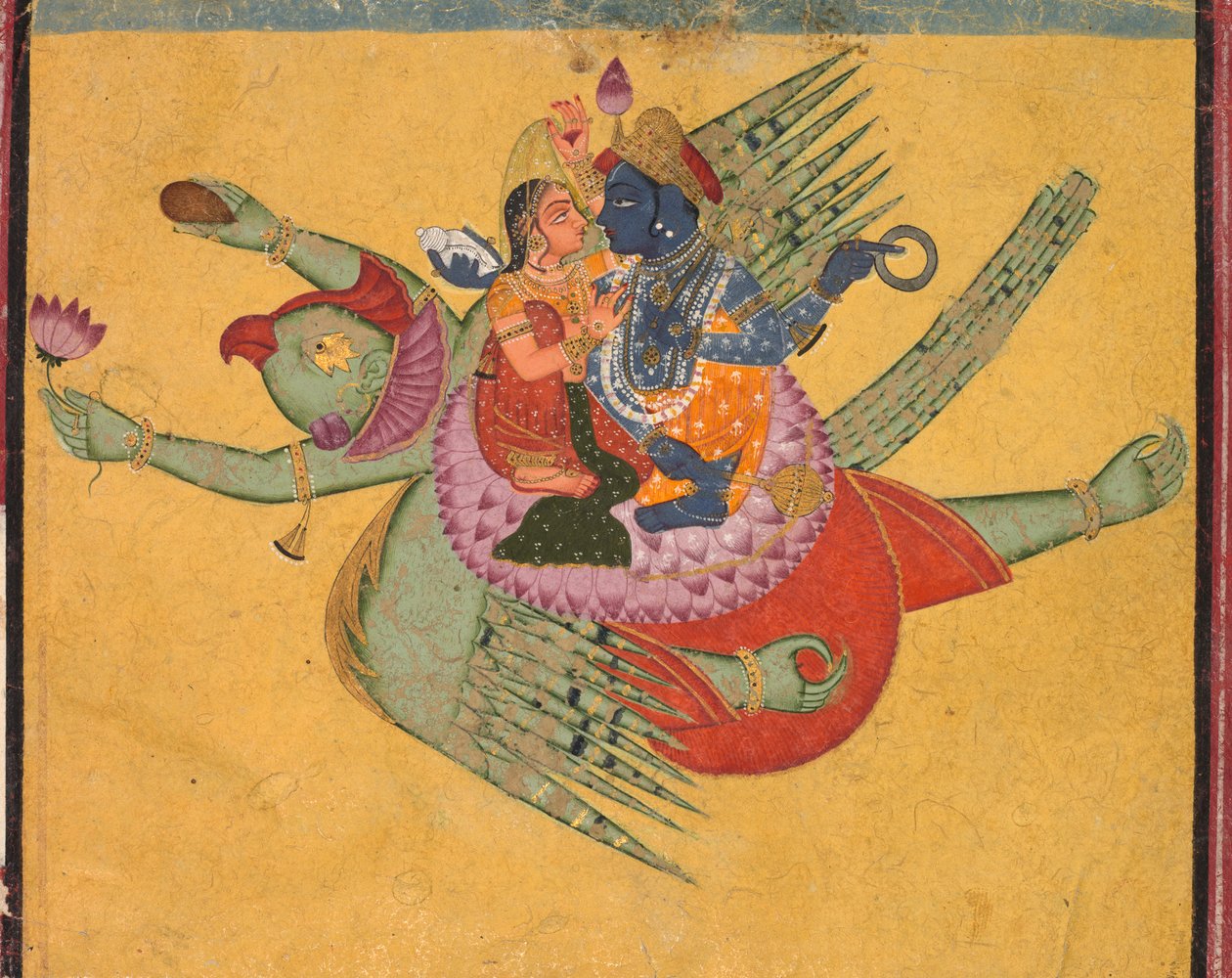 Vishnu e Lakshmi em Garuda de Unknown artist
