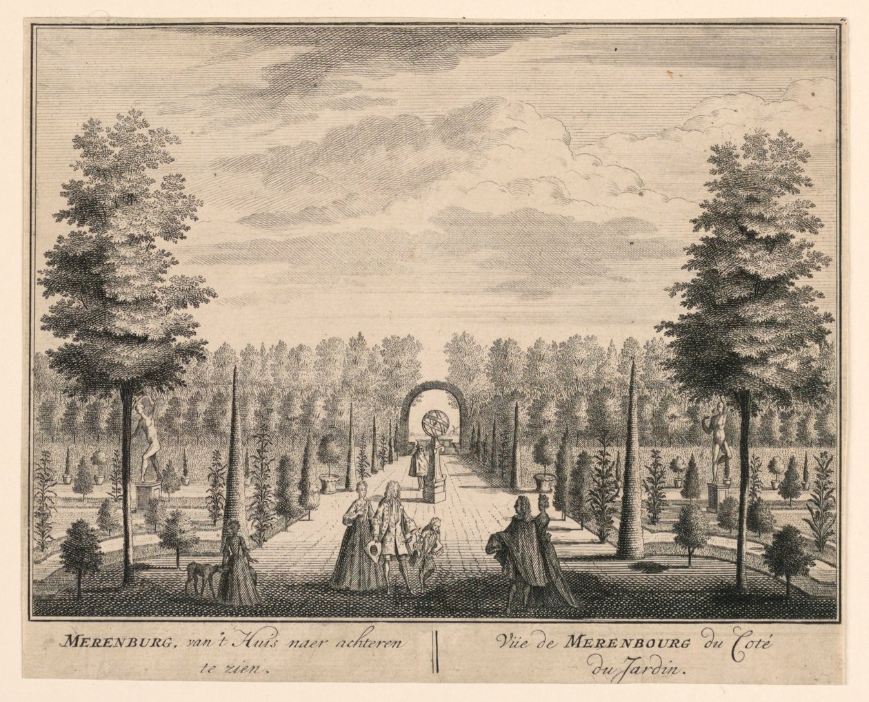 Vista de Merenbourg do lado do jardim de Unknown artist