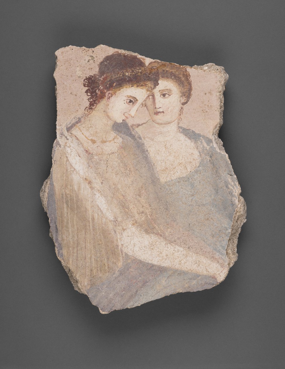 Fragmento de parede com duas mulheres de Unknown artist