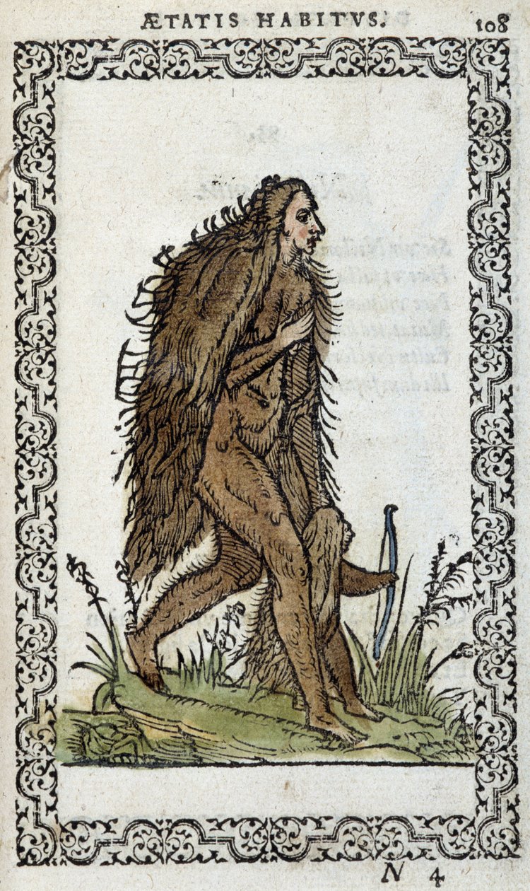 Mulher selvagem e seu filho - em "Habits et effigies" de Jean Sluperius de Unknown artist