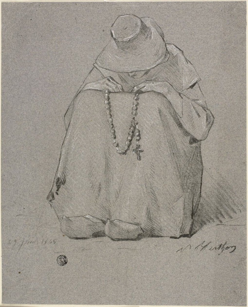 Mulher com um rosário de Unknown artist