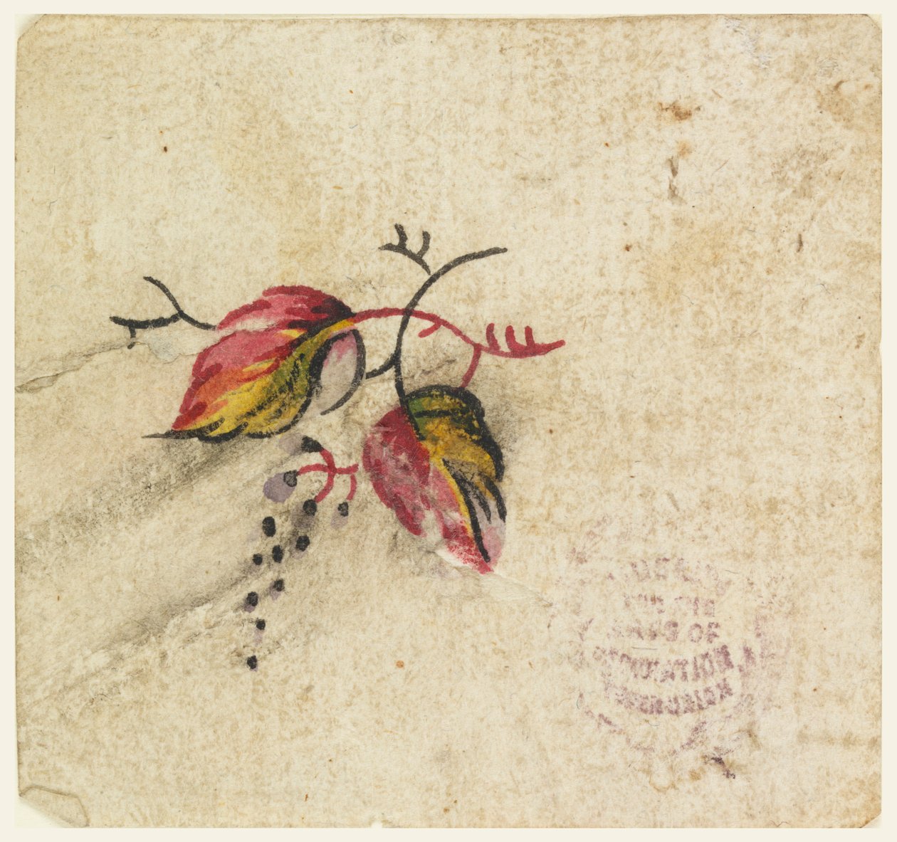 Prova de Woodblock para um Têxtil Impresso de Unknown artist