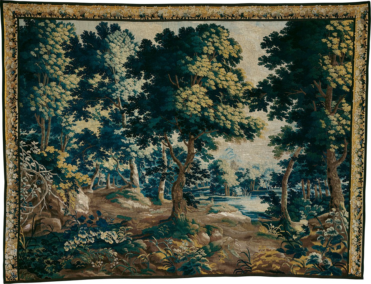 Bosque com lagoa de Unknown artist
