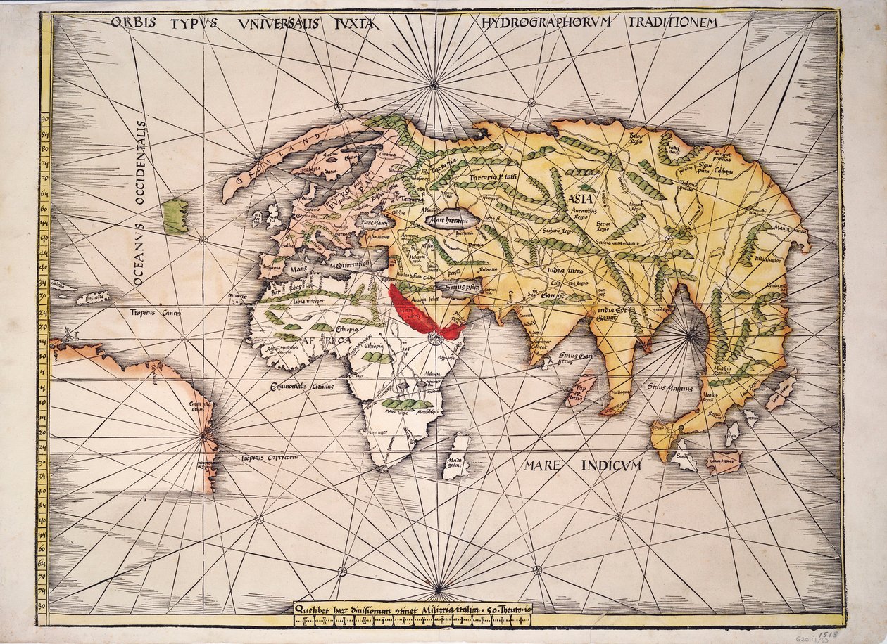 Mapa-mundo segundo Ptolomeu de Unknown artist