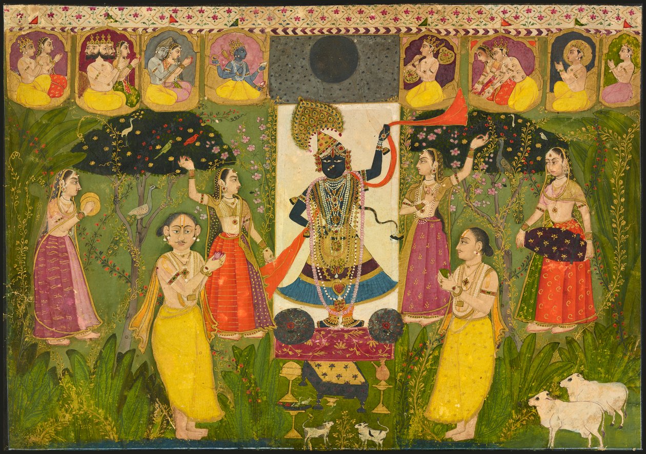 Adoração de Shri Nathji de Unknown artist