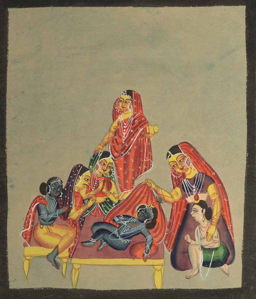 Adoração do Menino Krishna de Unknown artist