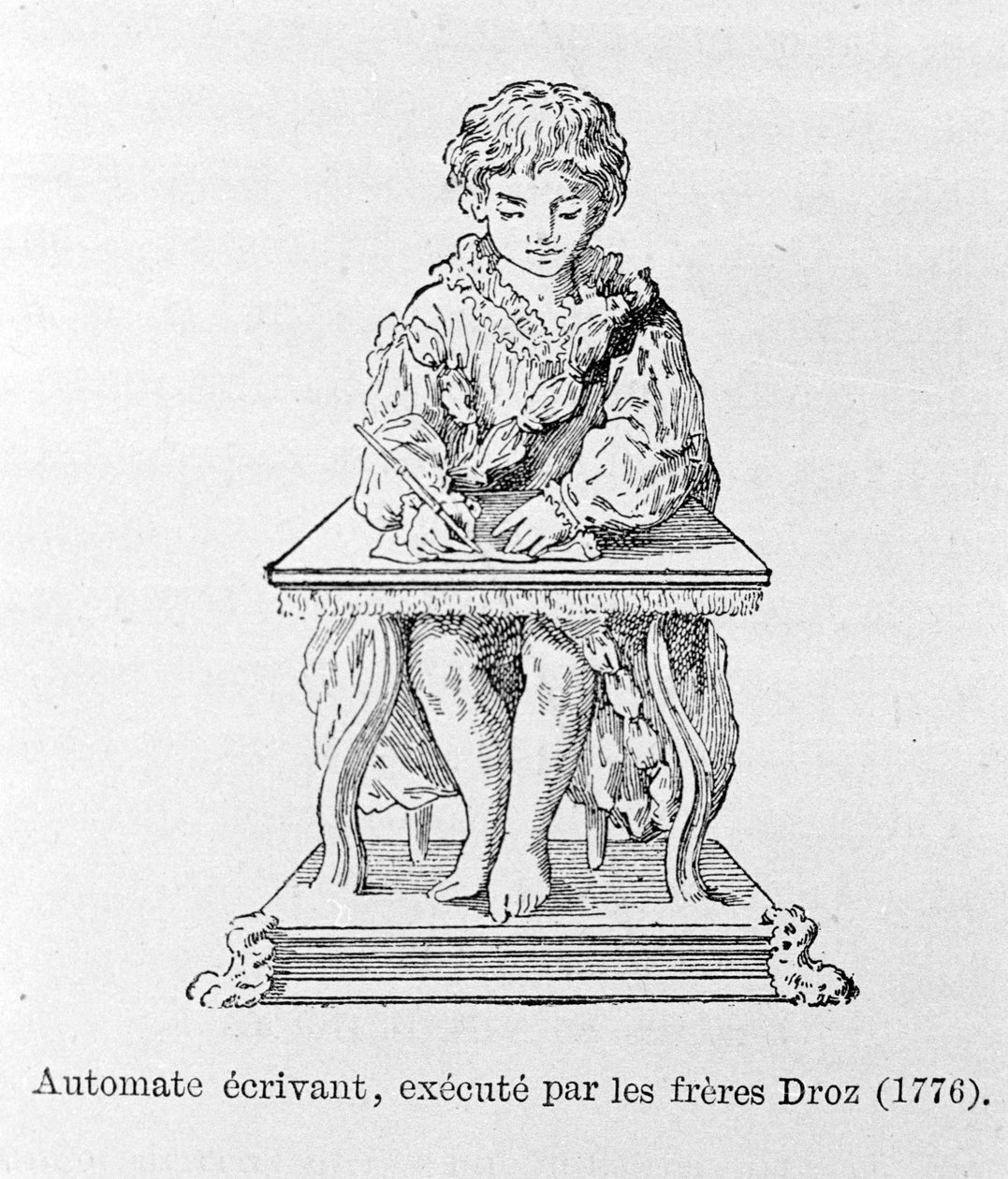 Autómato escritor, projectado pelos irmãos Droz em 1776. de Unknown artist