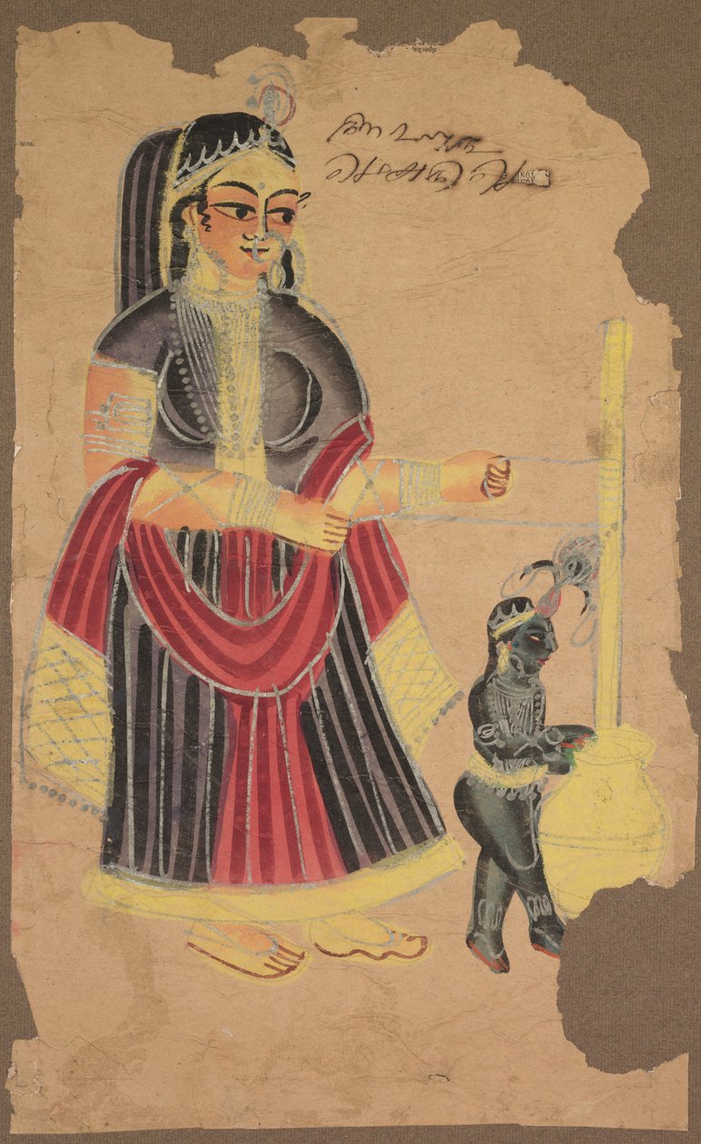 Yasoda e Krishna de Unknown artist