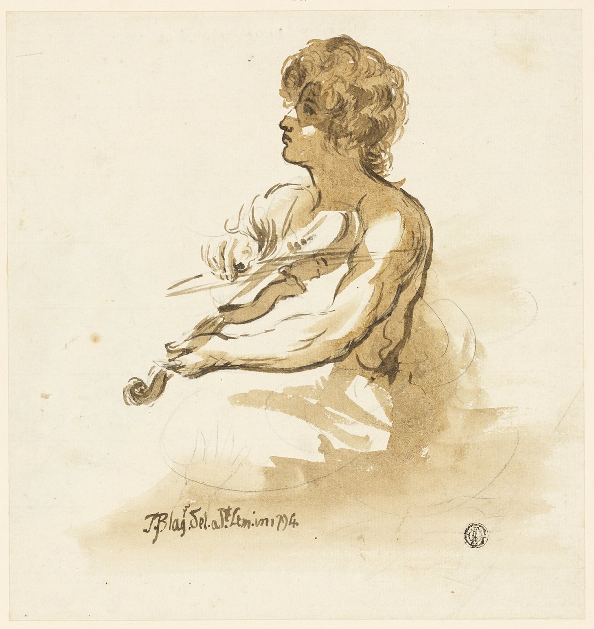 jovem violinista de Unknown artist