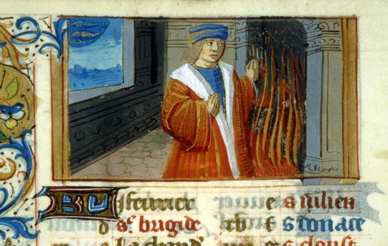 Zodiac Fish, lareira - miniatura, Idade Média (ref. 137, 046v): Pedido de autorização para a Biblioteca Municipal de Toulouse (tel: 05 62 27 66 66) de Unknown artist