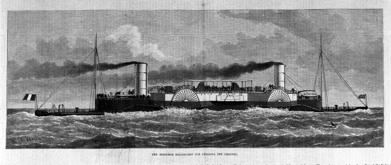 barco concebido contra os enjoos por Henry Bessemer (1813-1898). de Unknown artist