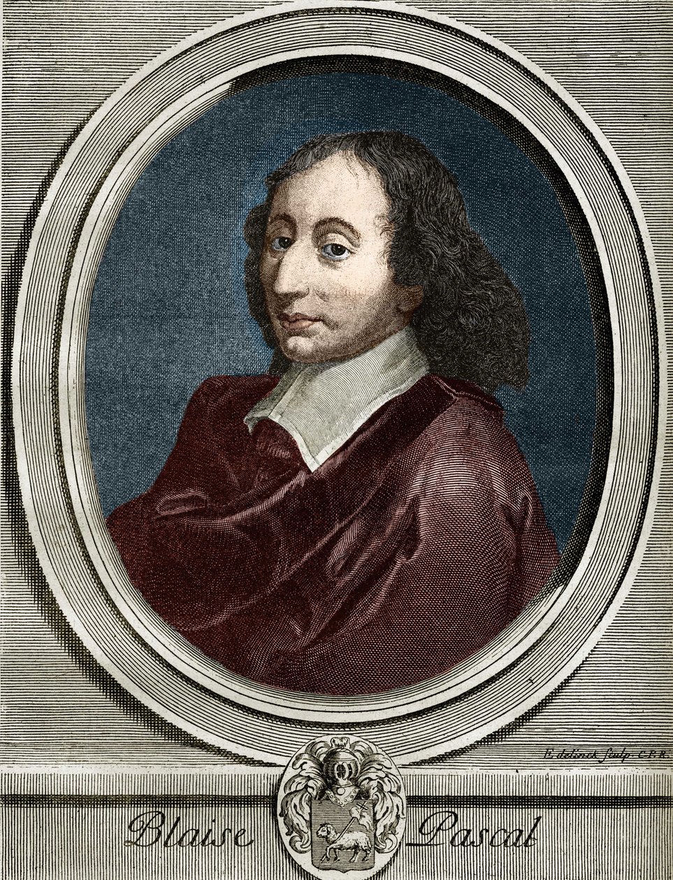 retrato de Blaise Pascal (1623-1662), físico, matemático e escritor francês. de Unknown artist