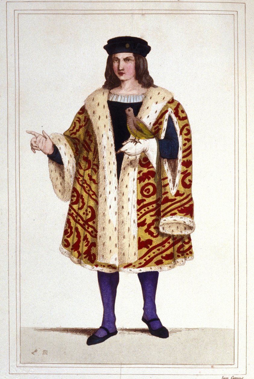 Retrato de Guillaume de Montmorency (ca. 1453 - 1531) gravura de 1830. de Unknown artist