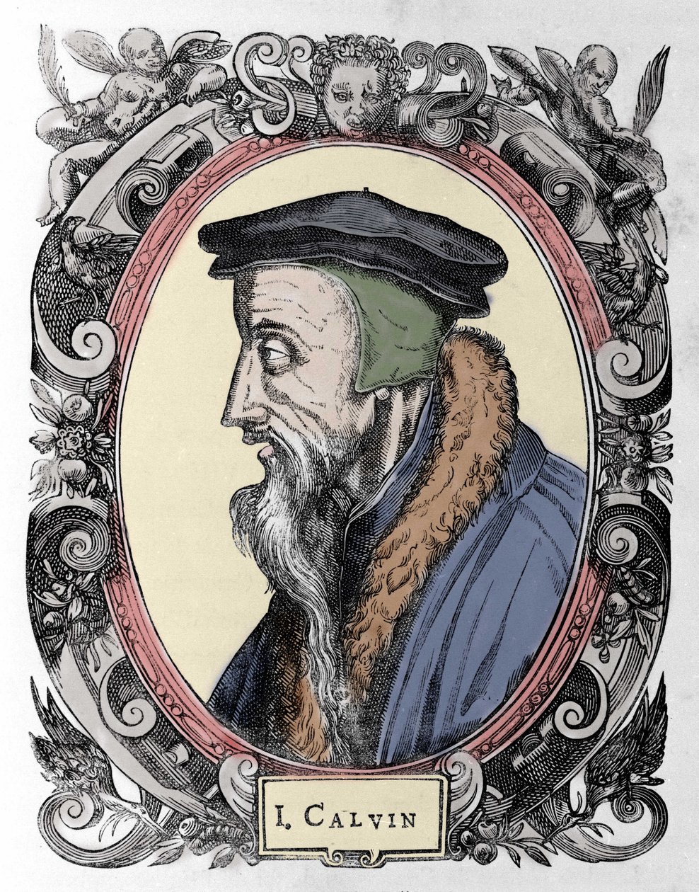 retrato de Jean Calvin (1509-1564), reformador religioso e escritor francês. de Unknown artist