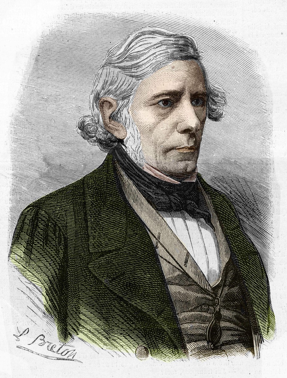 retrato do primo Victor Cousin. Filósofo francês (1792 a 1867). de Unknown artist