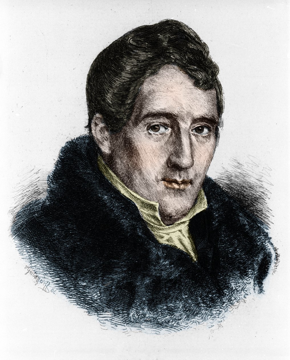 retrato do compositor alemão Louis Spohr (1784-1859). de Unknown artist