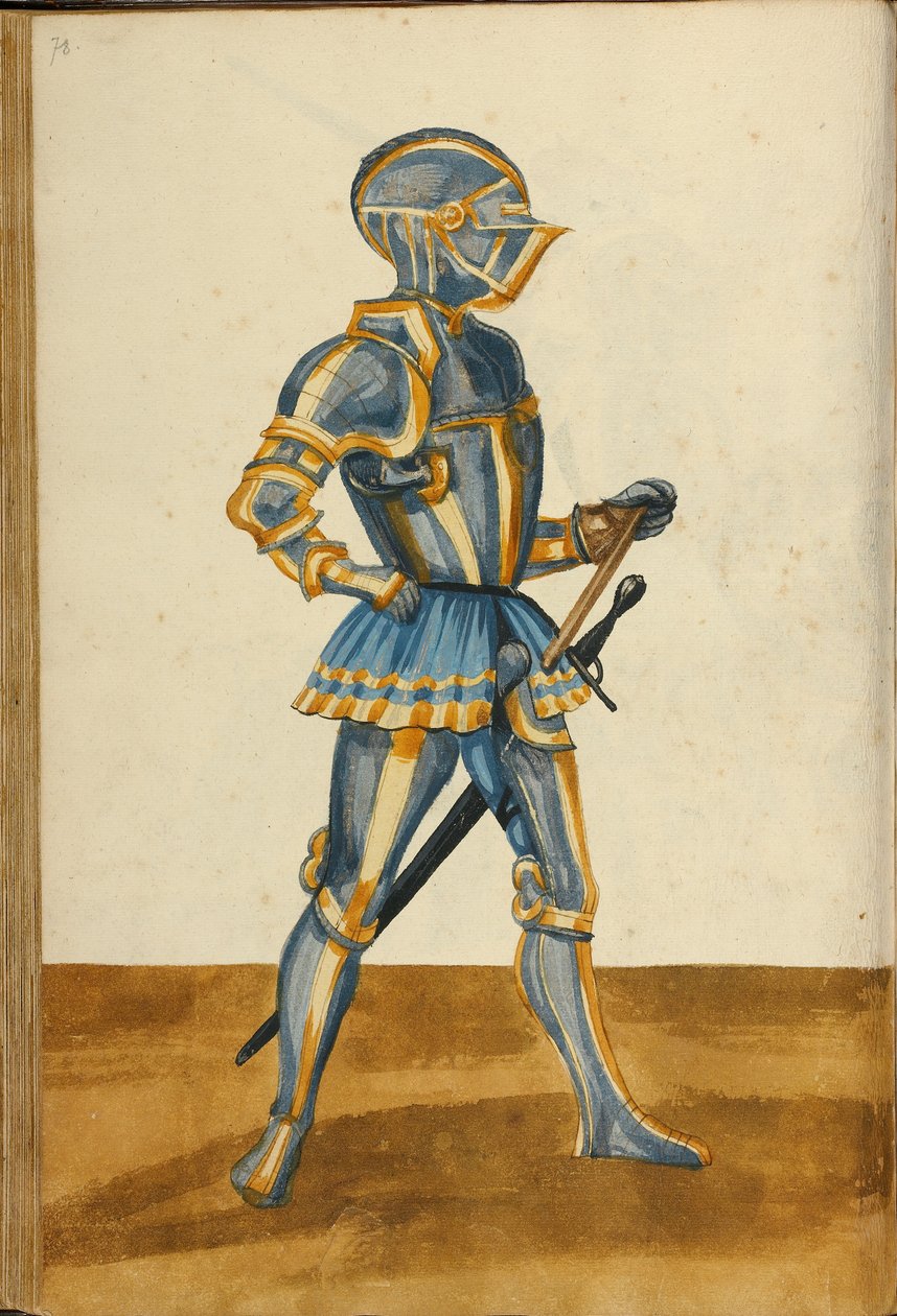 Um homem de armadura de Unknown artist/maker
