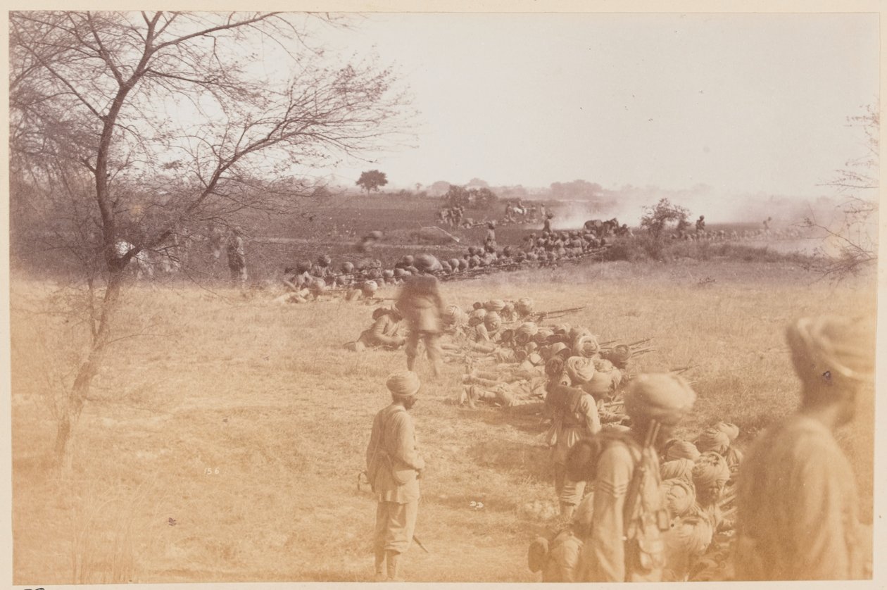 14º Sikhs em acção, Campo de Exercício de Deli de Unknown photographer