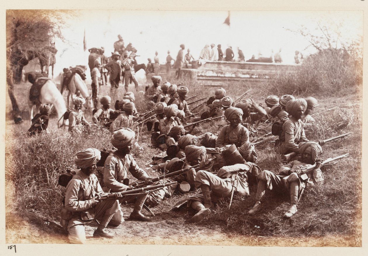 14º Sikhs à espera de ataque, Campo de Exercício de Deli de Unknown photographer