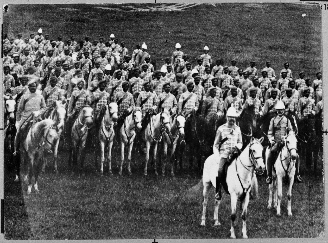 2º Regimento de Madras Cavalaria Ligeira em desfile de Unknown photographer