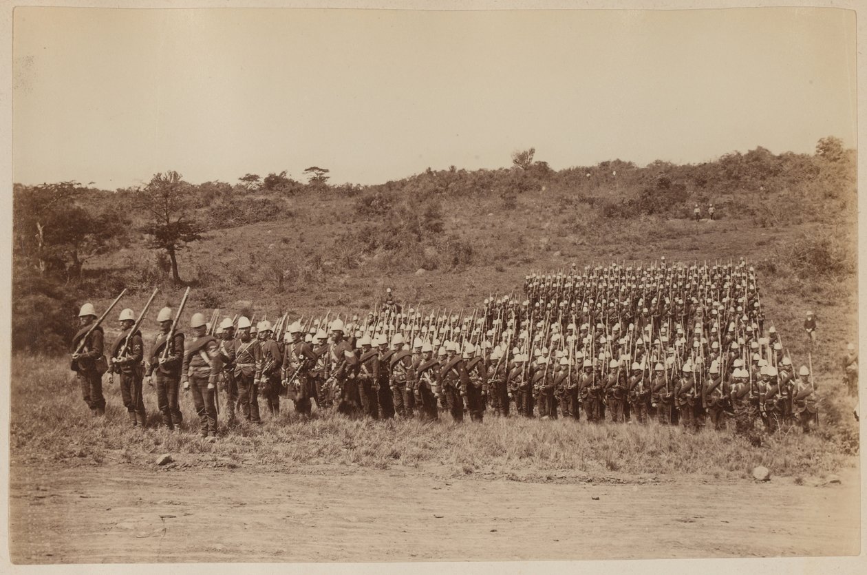 91ª Highlanders retornando de Zululand 1879 (foto a p/b) de Unknown photographer