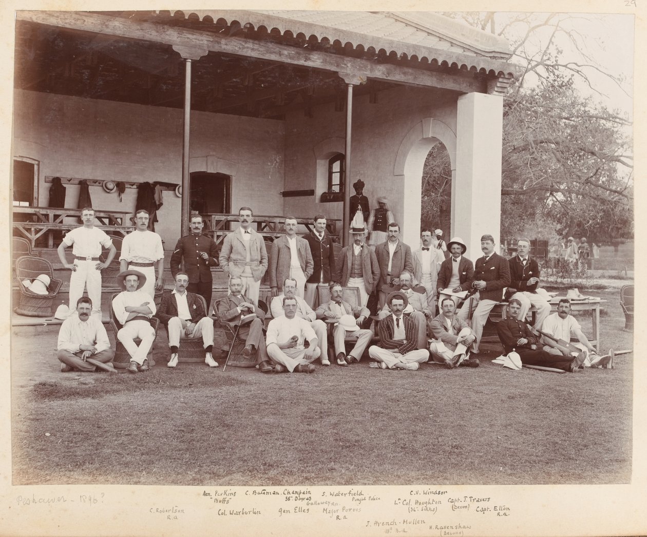 Um jogo de cricket, Peshawar de Unknown photographer