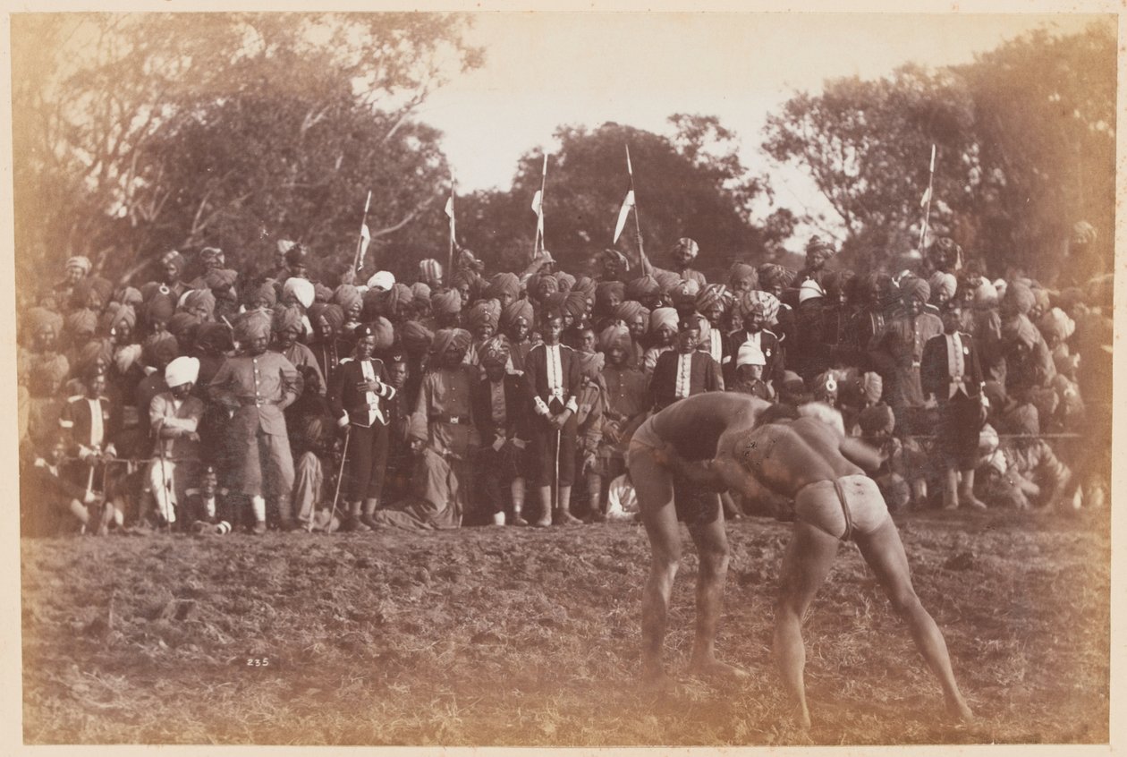 Um concurso de wrestling, Delhi de Unknown photographer