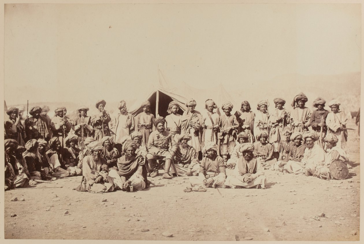 Homens de tribos afegãs a um durbar de Unknown photographer
