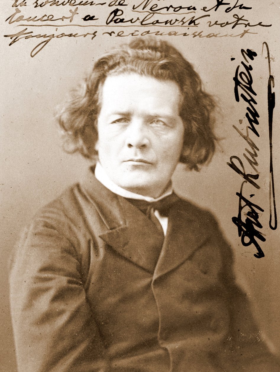Anton Grigorievich Rubinstein. Pianista e compositor russo (b em Vykhvatintsy, perto de Podolsk de Unknown photographer