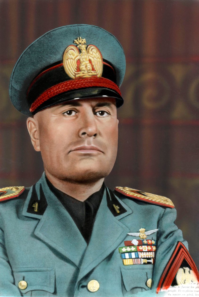 Benito Mussolini, em 1940 (foto) de Unknown photographer