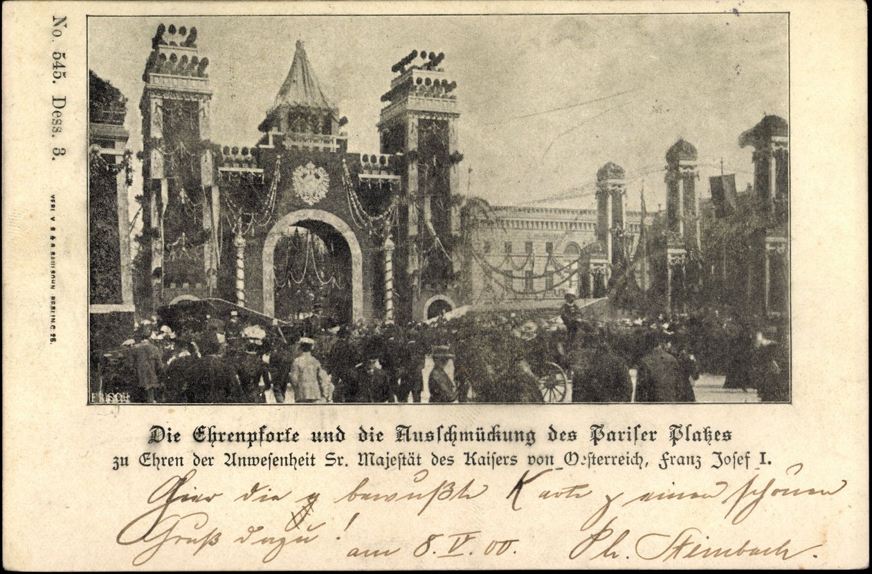 Berlim, Franz Josef I na Pariser Platz, Porta de Honra de Unknown photographer