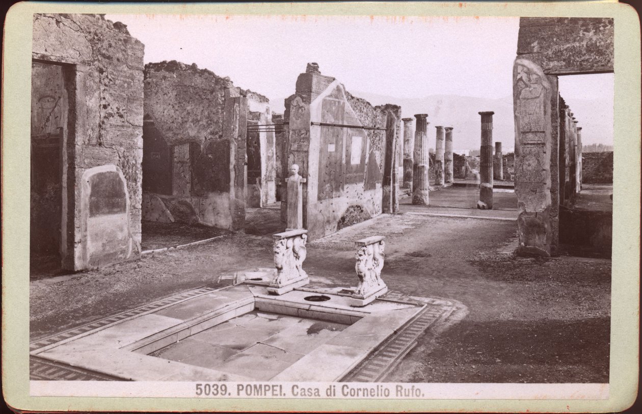 Casa de Cornelius Rufus em Pompeia, cerca de 1880 (fotografia) de Unknown photographer