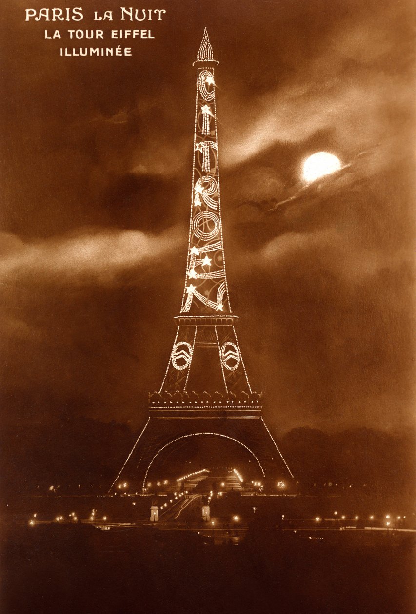 "Citroen", Torre Eiffel, Exposição Internacional de Artes Modernas e Decorativas, 4 de julho de 1925 (foto) de Unknown photographer