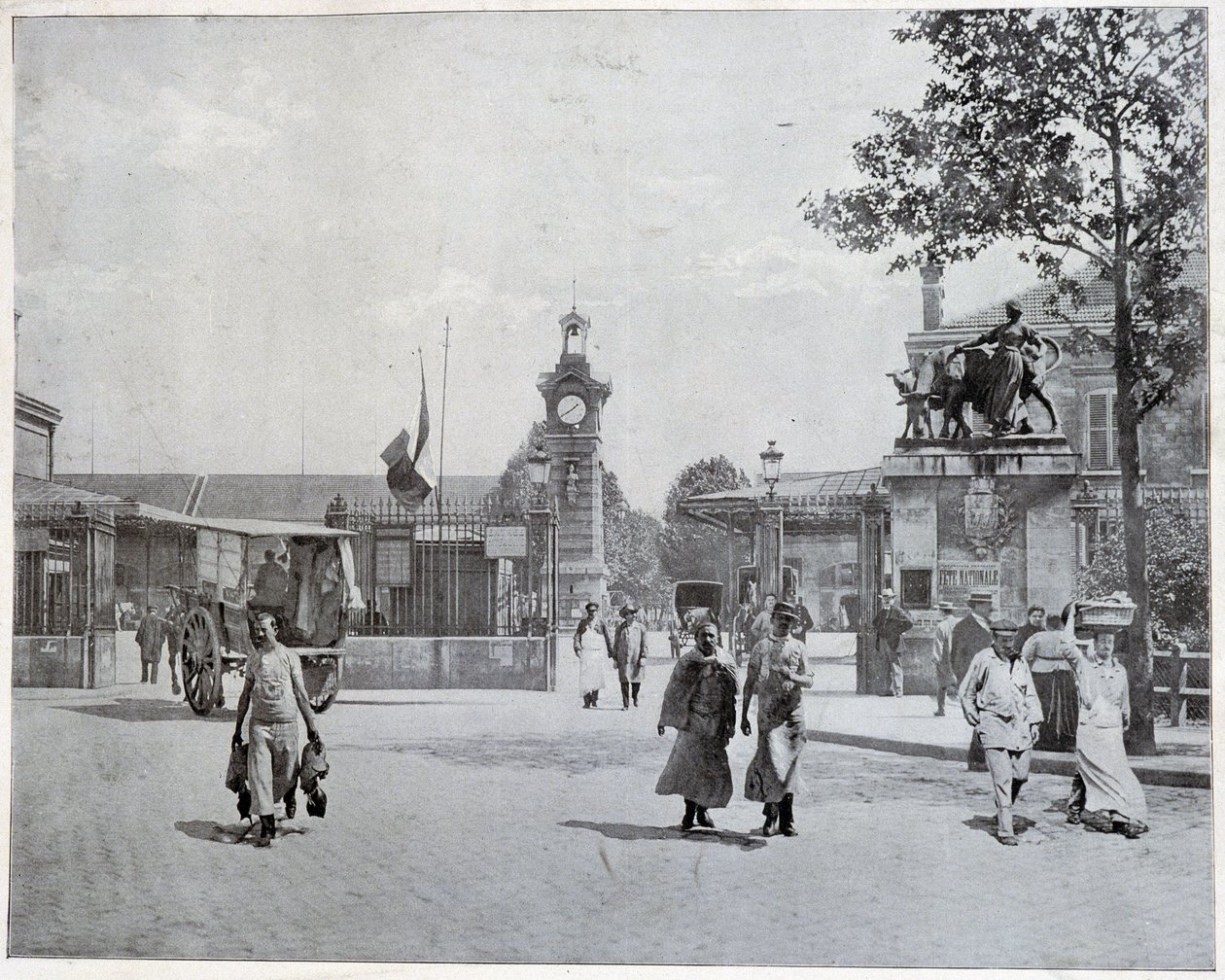 Entrada para os matadouros de la Villette de Unknown photographer