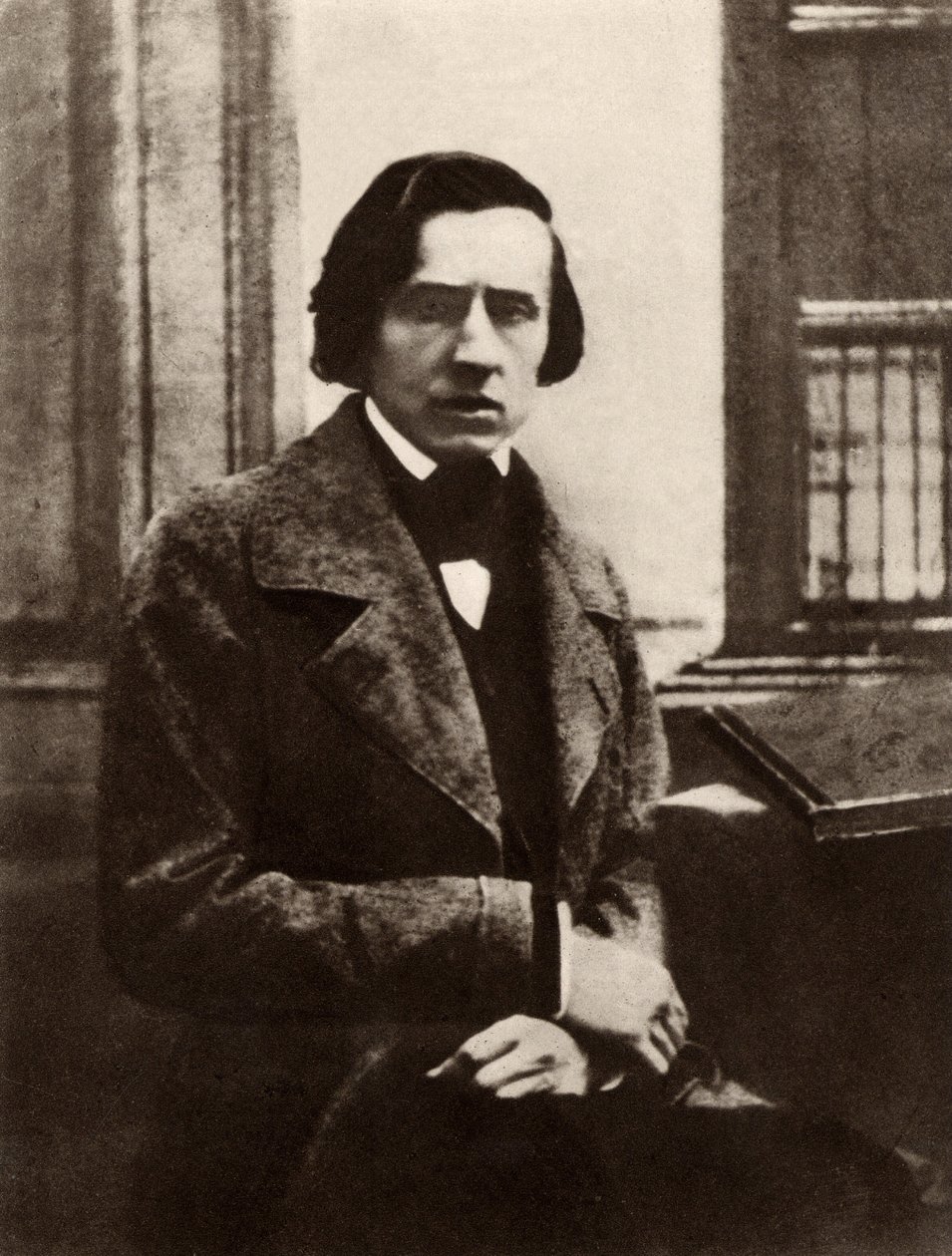 Frederic Chopin (1810-1849) Compositor e pianista polaco (fotografia a preto e branco) de Unknown photographer
