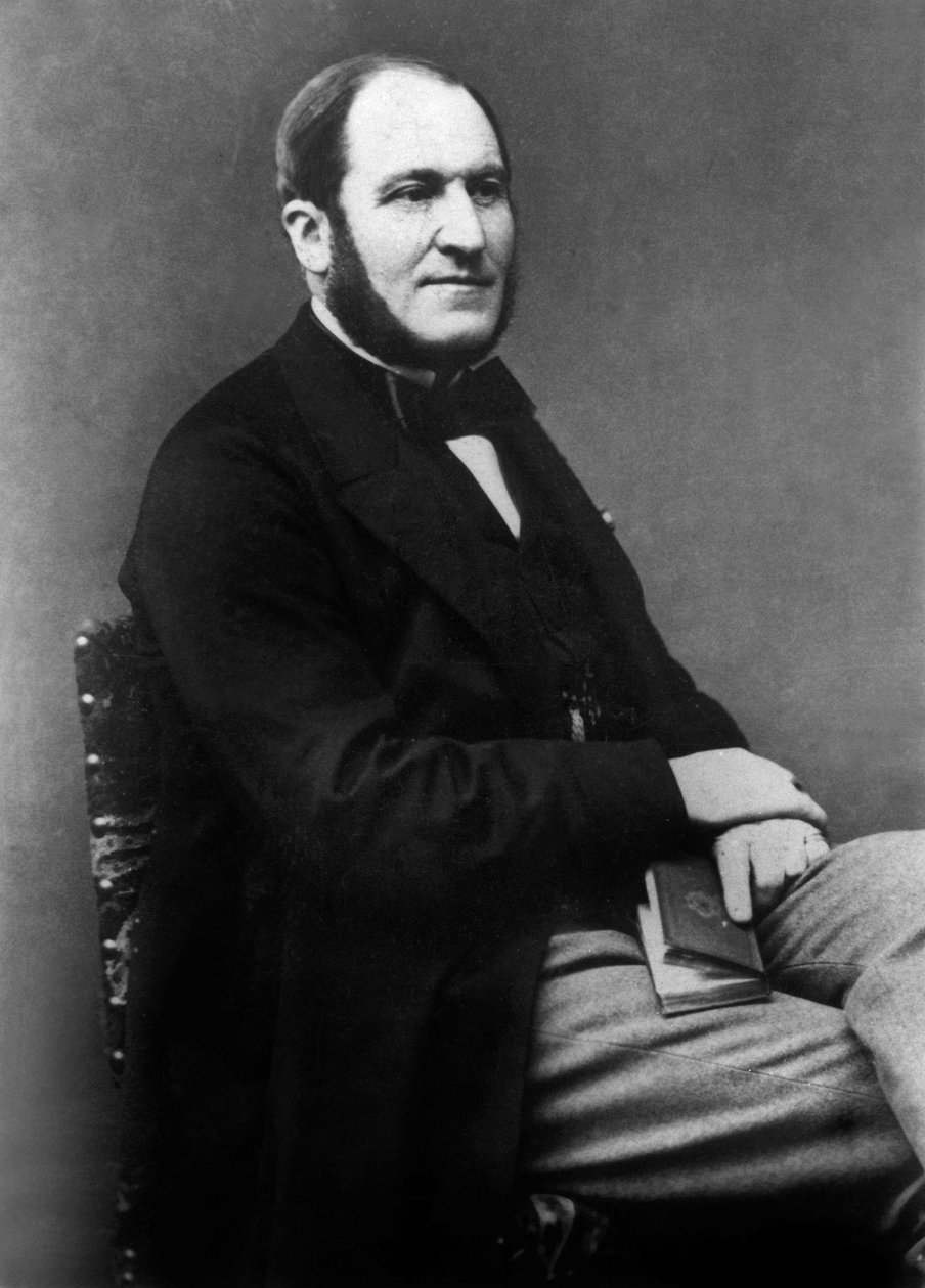 Georges Eugene Haussmann (1809-1891) político francês que foi responsável pelo planeamento urbano de Paris durante o 2º império de Unknown photographer