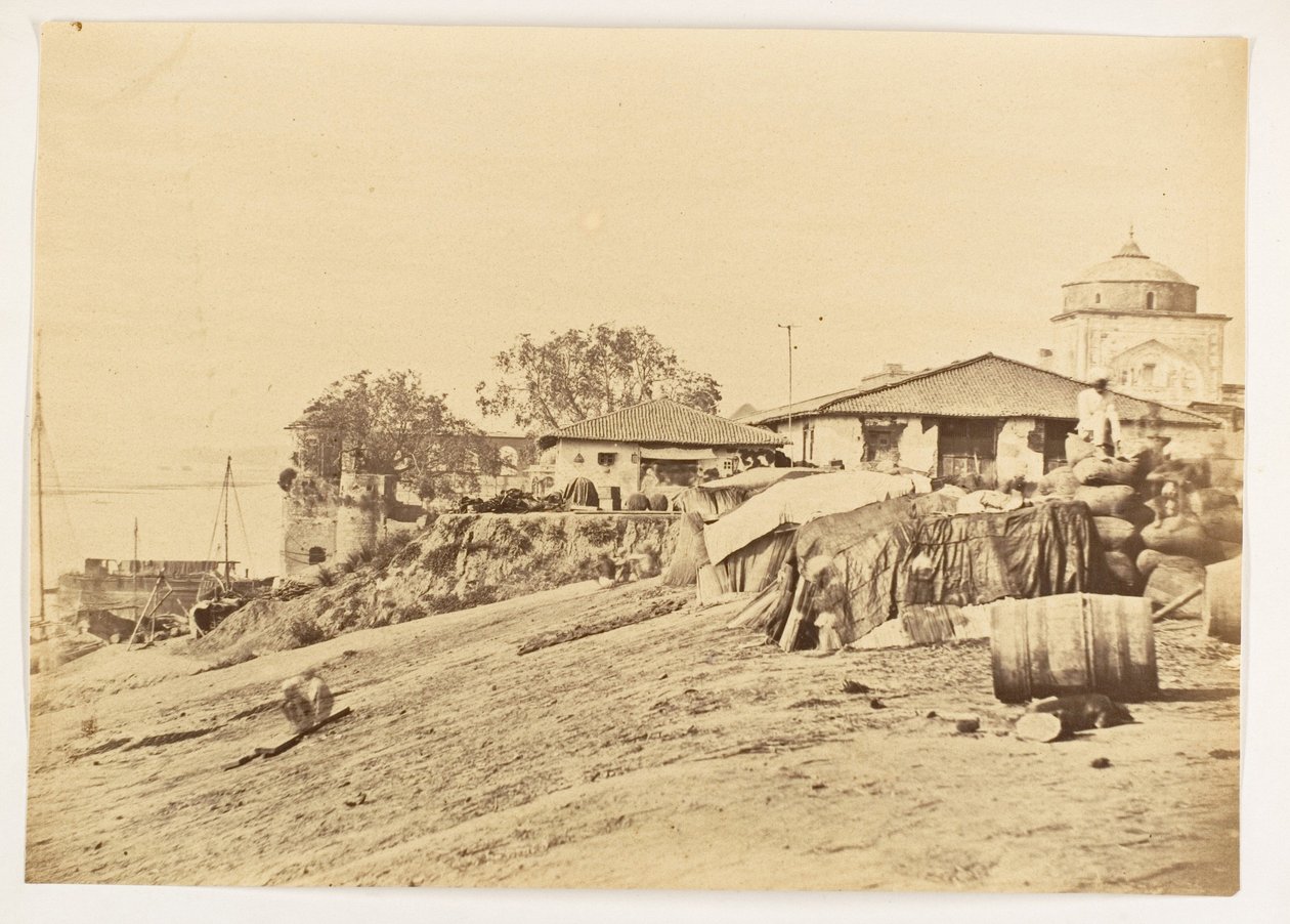 Ghat no Forte de Allahabad, Índia, c.1858-61 (foto) de Unknown photographer