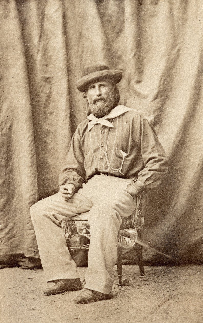 Giuseppe Garibaldi em Caserta, em 1860 de Unknown photographer