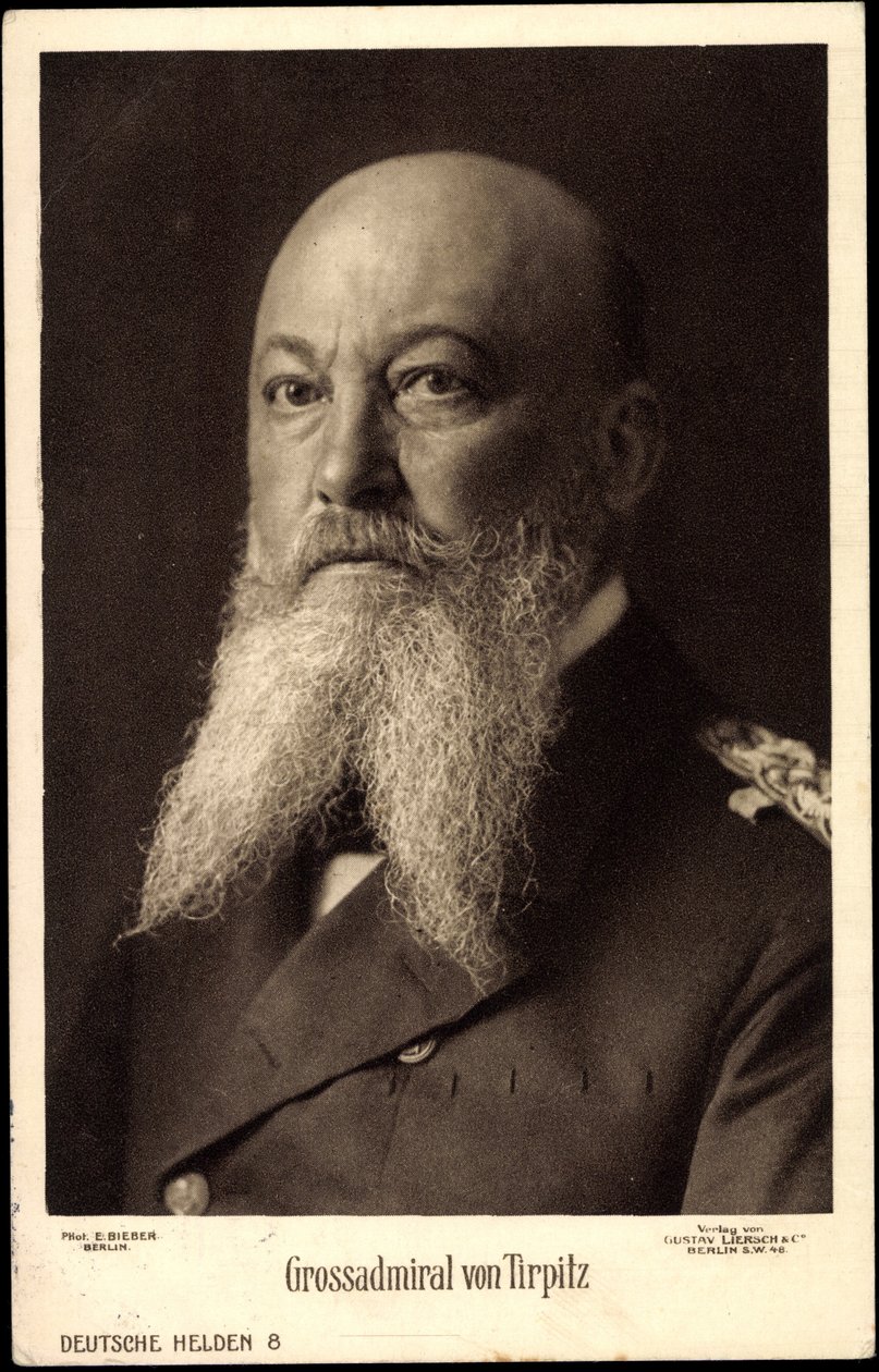 Grande Almirante Alfred von Tirpitz, Retrato, Liersch de Unknown photographer