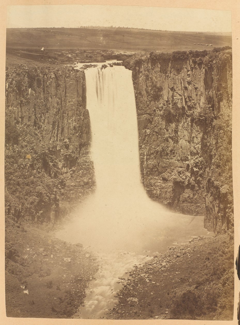Howick Falls, rio Umgeni, província de Natal, África do Sul, 1882 por volta de de Unknown