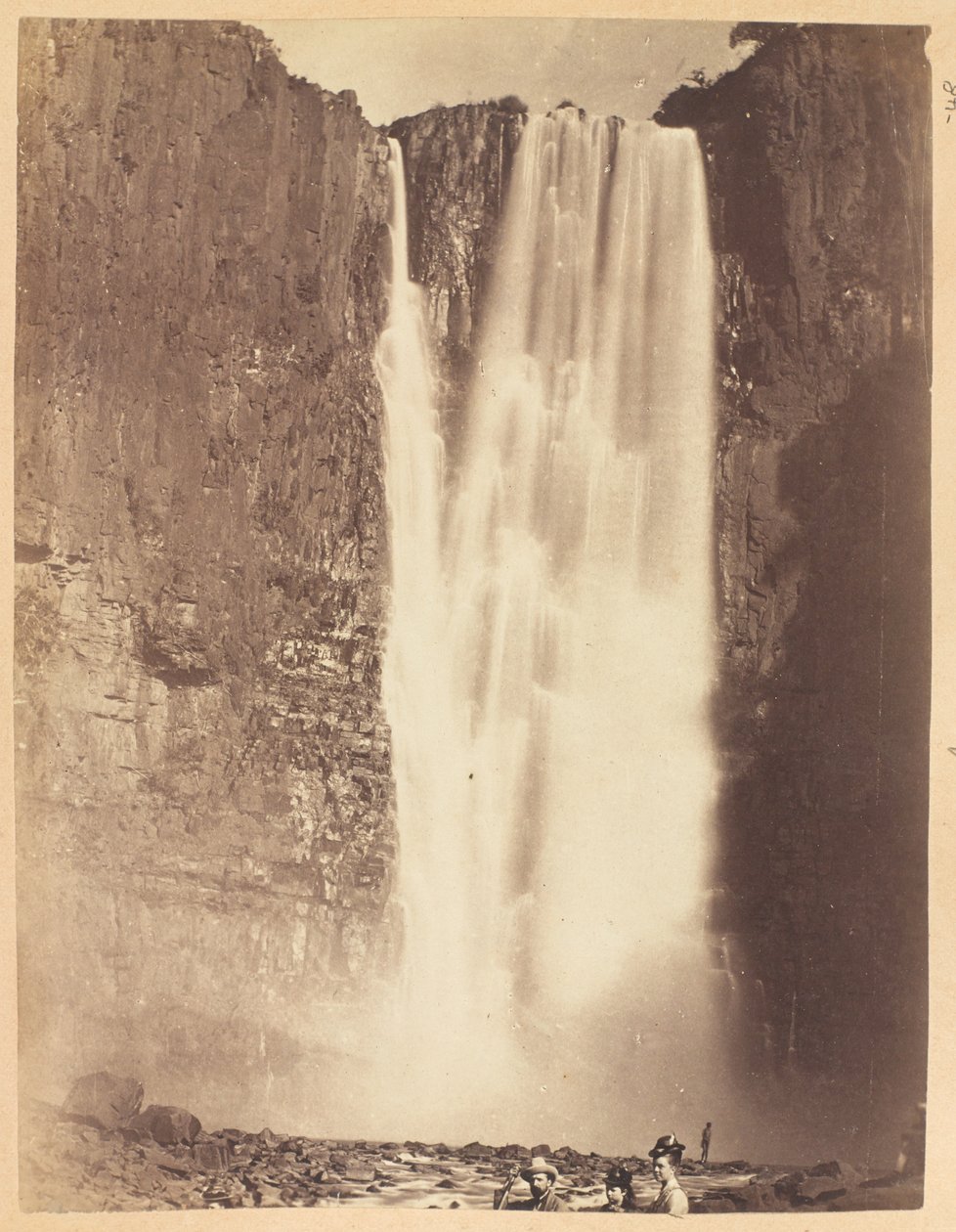 Howick Falls, rio Umgeni, província de Natal, África do Sul, 1882 por volta de de Unknown