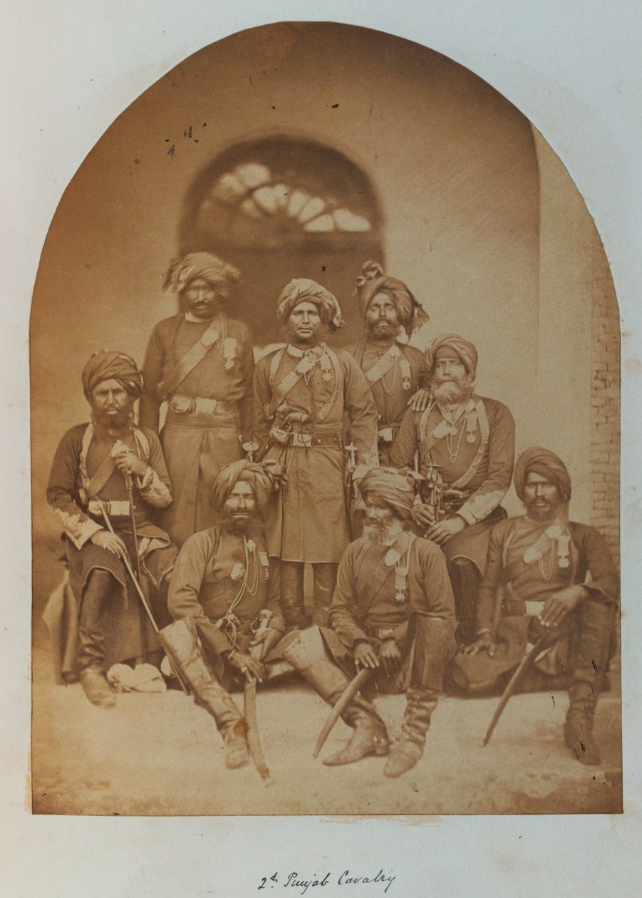 Oficiais do Exército Indiano e Oficiais Não-Comissionados, todos titulares da Ordem de Mérito Indiana de Unknown photographer