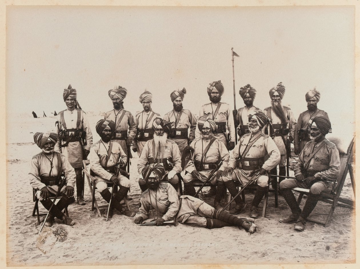 Oficiais indianos da 9ª Cavalaria de Bengala, 1885 de Unknown