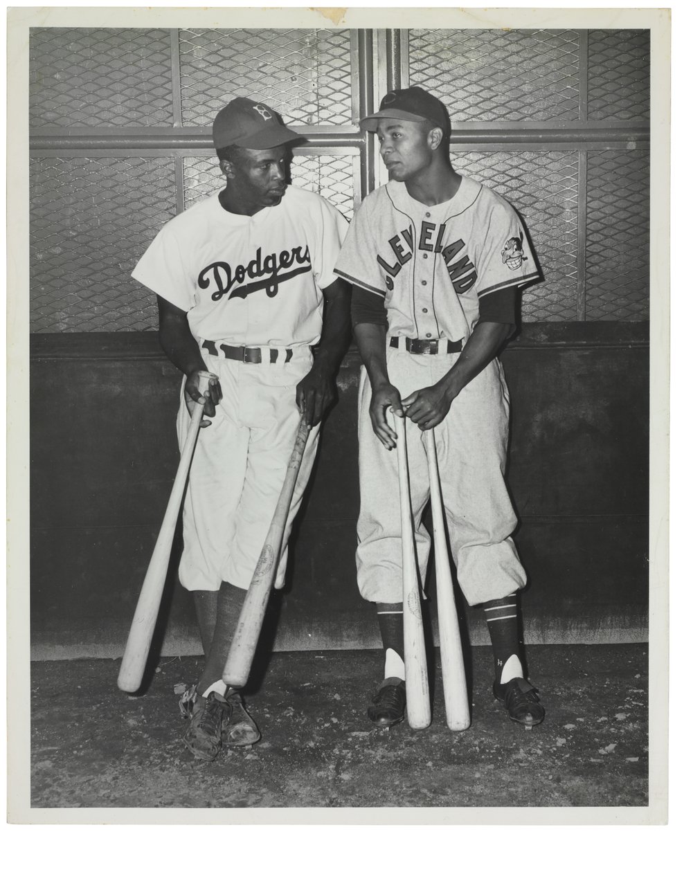 Jackie Robinson e Larry Doby, c.1947 (fotografia (p/b) de Unknown photographer