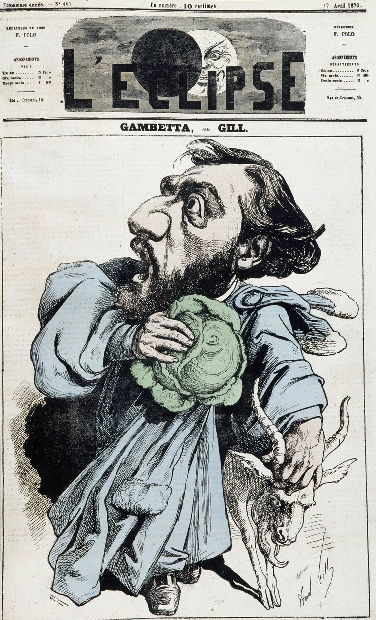 Léon Gambetta, em 1882. de Unknown photographer