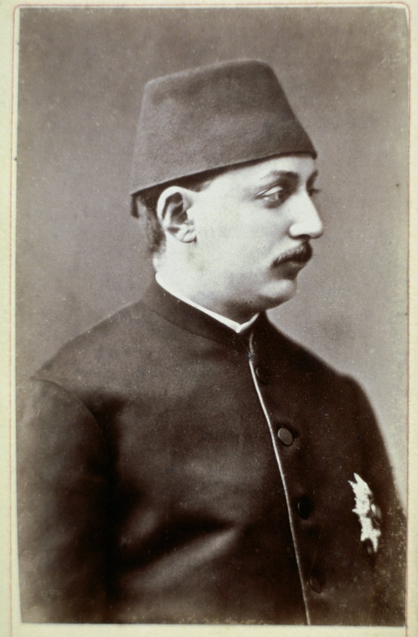 Império Otomano: Retrato do Sultão Murad V (1840-1904)" Fotografia. 1876 Ankara, Sociedade Histórica Turca Turquia de Unknown photographer