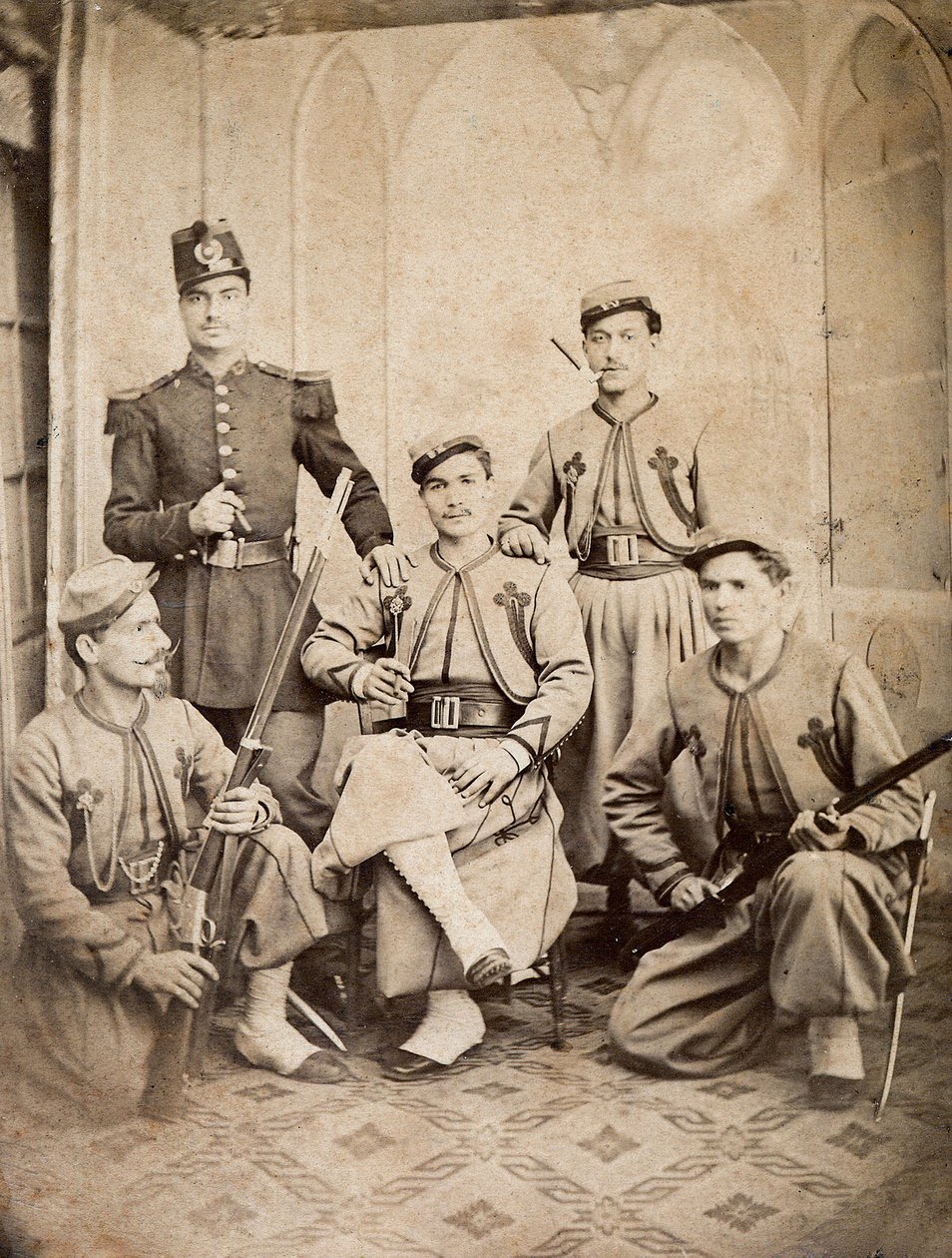 Papal Zouaves - Pontifical Zouaves - 1865 - de Unknown photographer