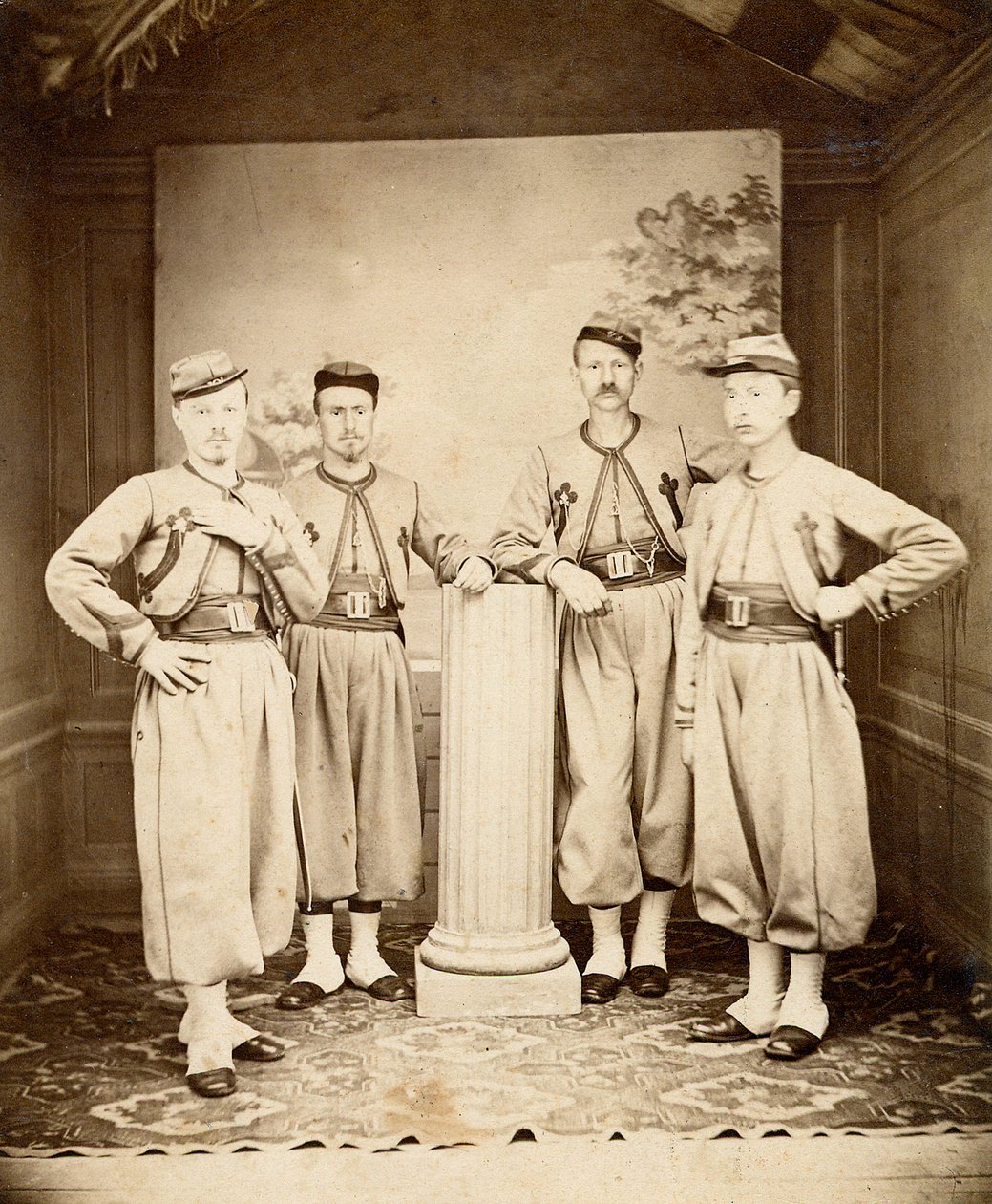 Papal Zouaves - Pontifical Zouaves - 1865 - de Unknown photographer