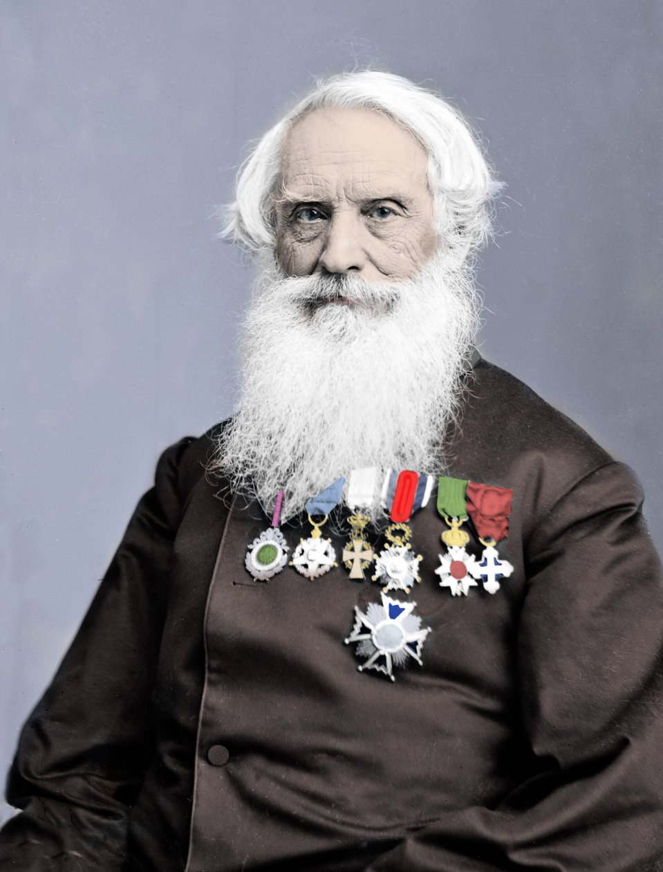 Retrato do inventor americano Samuel Finley Breese Morse (1791- 1872) fotografia por volta de 1860. de Unknown photographer